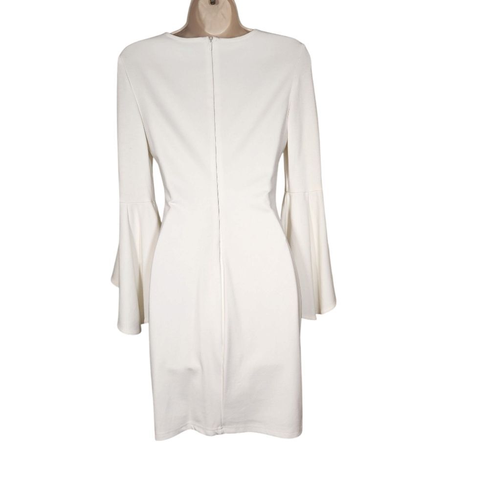 Lulus Gimme Some Flair White Flounce Bell Sleeve Bodycon Mini Dress Sexy‎ Boho S - Picture 9 of 16